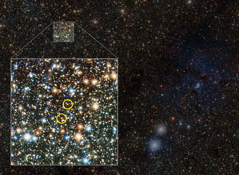 VISTA descubre dos estrellas variables detrás de la nebulosa Trífida