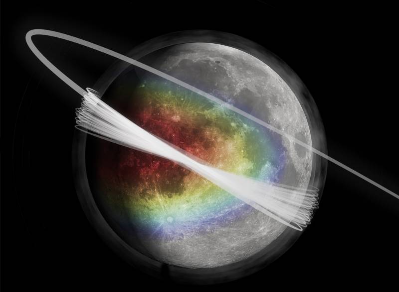 Cielos nublados sobre la Luna