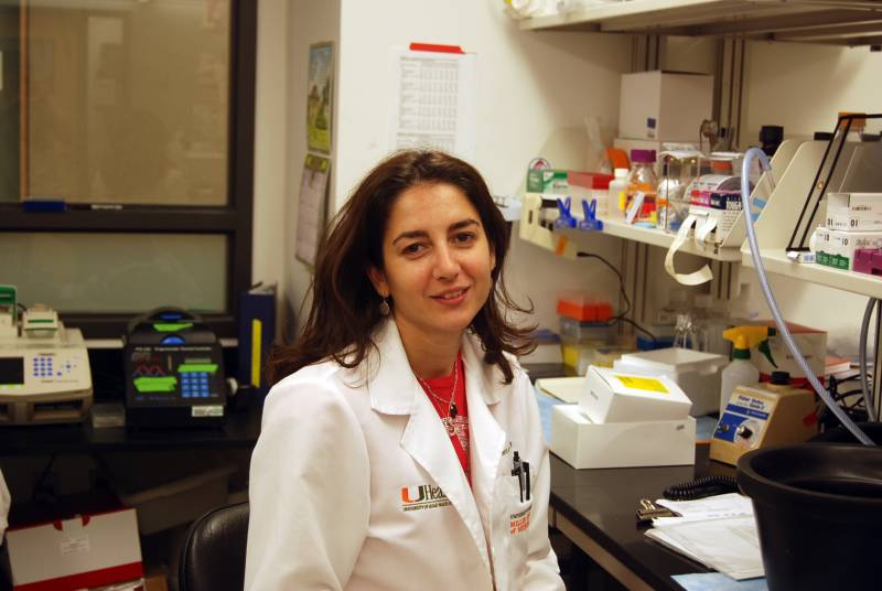 Jezabel Rodríguez en la Universidad de Miami. Foto: J. R. B.