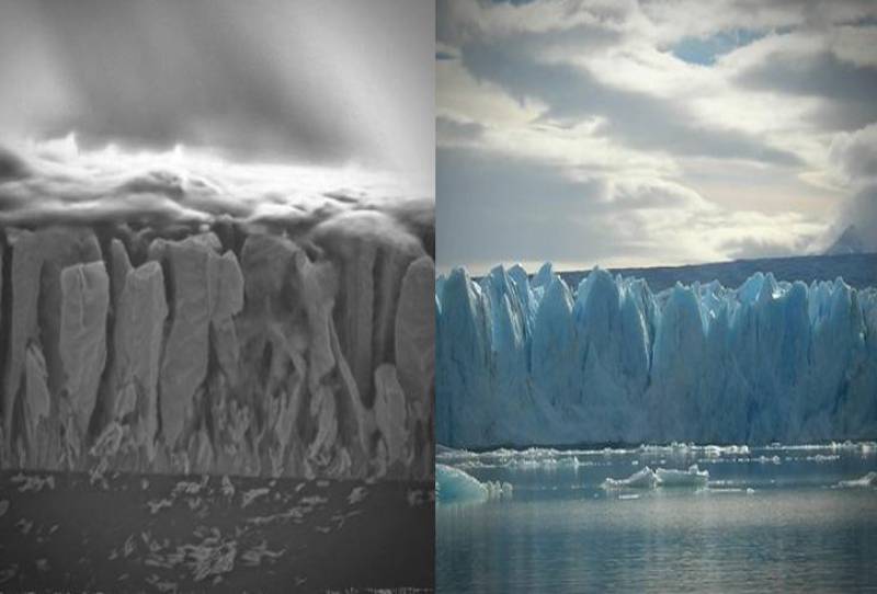 'Glaciares' en un universo nanoestructurado 