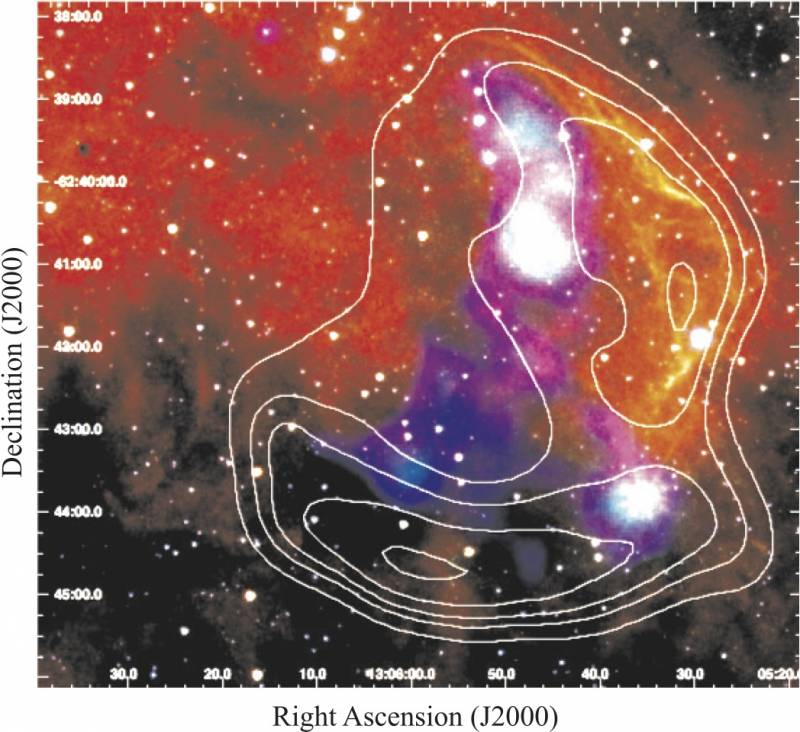 Imagen del remanente de supernova conocido como "Kes 17"