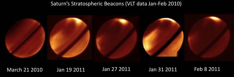 Saturno todavía muestra los efectos de una colosal tormenta de 2010