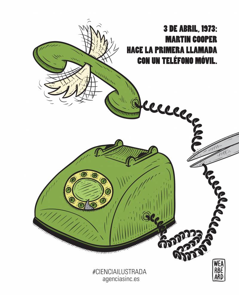 La primera llamada desde un teléfono móvil