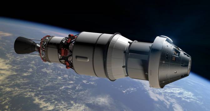 Ilustración del primer vuelo de la Orion unido a la segunda etapa del cohete Delta IV. / NASA