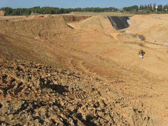 Vista panorámica de las obras realizadas en Can Mata. / J.M. Robles (Instituto Catalán de Paleontología Miquel Crusafont)