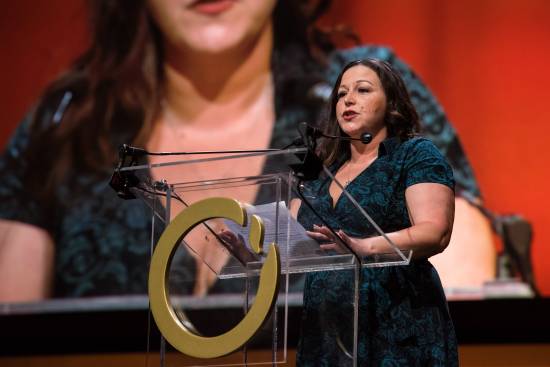 En la ceremonia de entrega del Premio Goldman.