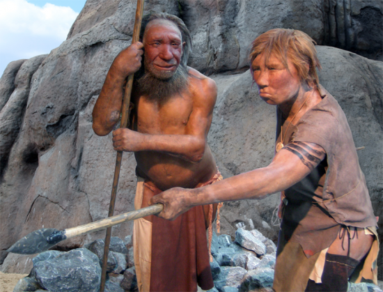 Se han encontrado mutaciones propias de los pelirrojos en el genoma de los neandertales, la especie anterior al humano moderno, que se extinguió hace unos 40.000 años y pobló zonas de Europa y Oriente Medio. Imagen: Neandertal Museum, Düsseldorf