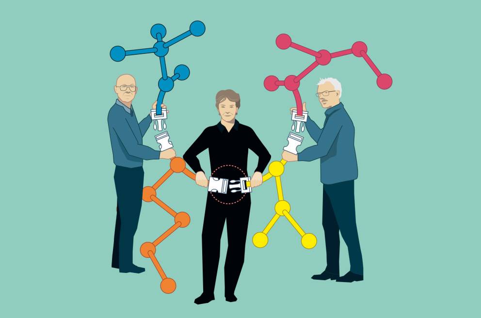 Una 'química clic', más sencilla y funcional, es con la que trabajan los premiados con el Nobel de Química de este año. / © Johan Jarnestad/The Royal Swedish Academy of Sciences