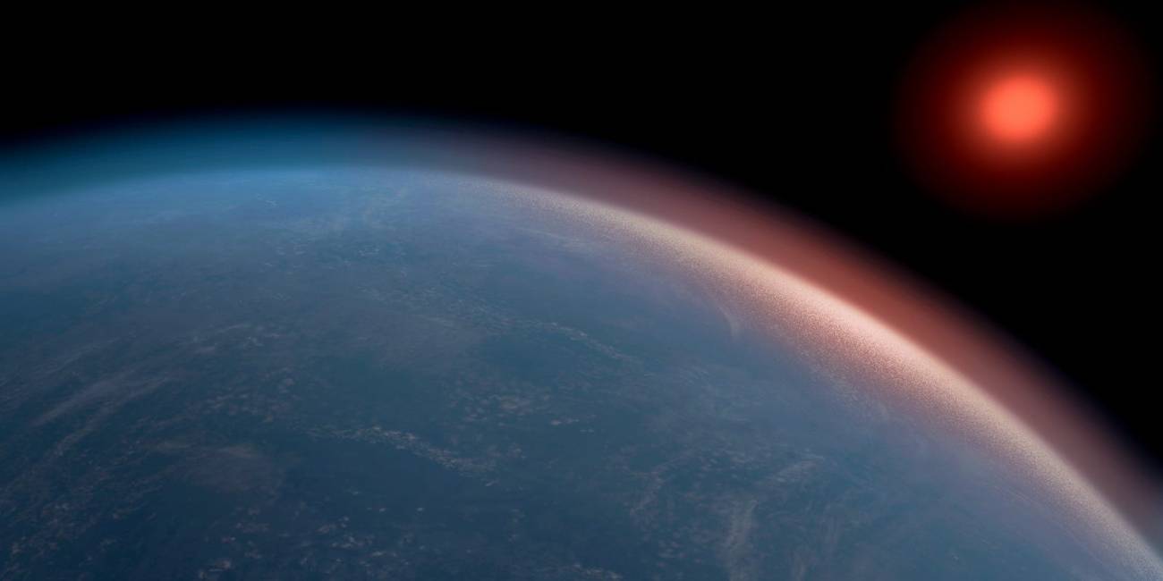 Recreación de un exoplaneta con su atmósfera. / Amanda Smith, University of Cambridge