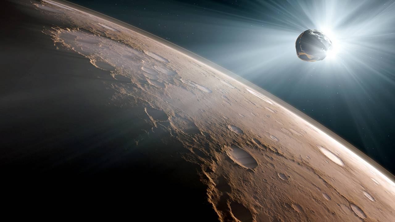 Marte fue bombardeado por asteroides carbonáceos ricos en agua en sus inicios. / Detlev Vans Ravenswaay/Science Source