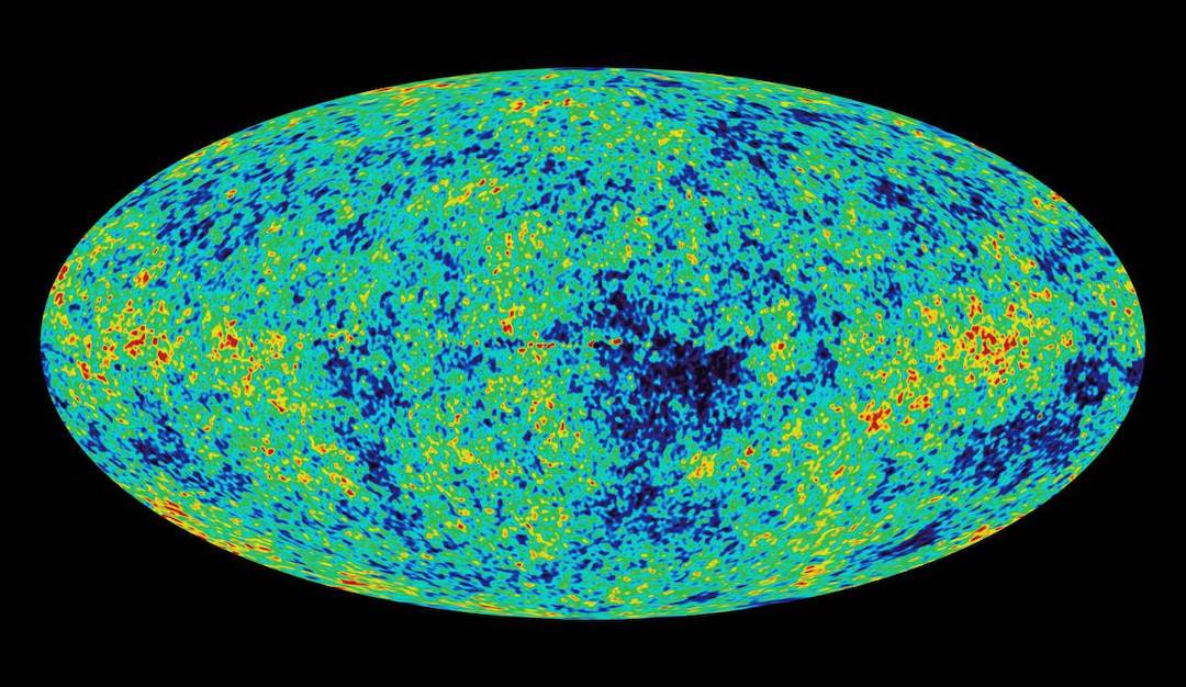 Fluctuaciones de la temperatura del fondo cósmico de microondas detectadas con la sonda de anisotropía de microondas Wilkinson (WMAP). / NASA/ WMAP Science Team
