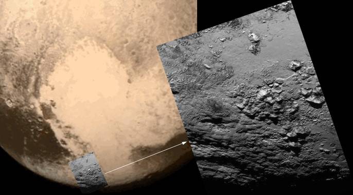 La nueva imagen de Plutón muestra montañas jóvenes y heladas