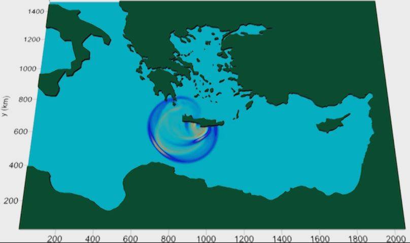 Así sería un tsunami en el este del Mediterráneo