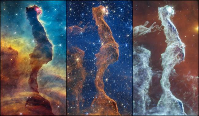 Los telescopios espaciales Webb y Hubble encuentran una nebulosa con forma de cabeza de gato