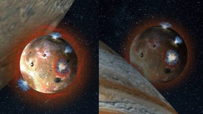 La sombra diaria de Júpiter colapsa la atmósfera de Ío