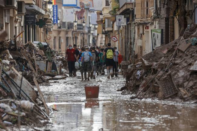 Fotografía de una de las calles de Paiporta