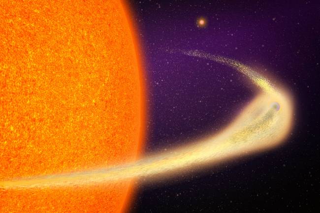 Un planeta desintegrándose mientras orbita a su estrella anfitriona