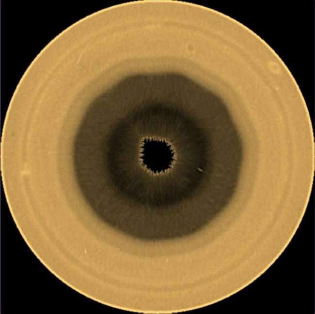 Descubren una onda decagonal alrededor del polo sur de Saturno