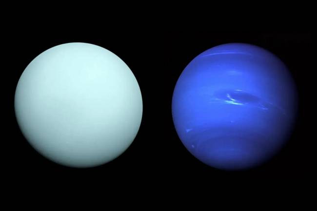 Fotografías de Urano y Neptuno