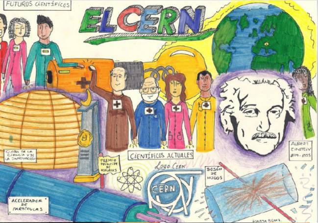 Dibujo de Marta Rodríguez, estudiante de Secundiaria. / CERN.