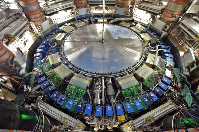 Imagen de uno de los calorímetros de ATLAS, en el LHC. Foto: CERN
