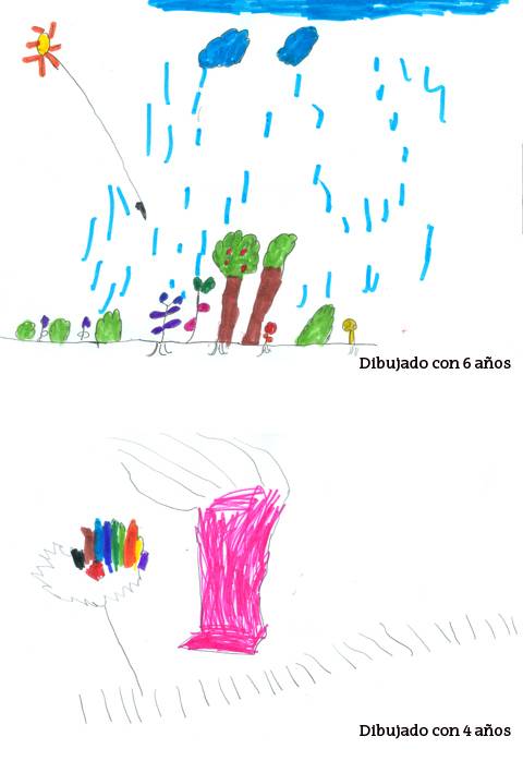 El color del dibujo se relaciona con la comprensión infantil de la vida vegetal