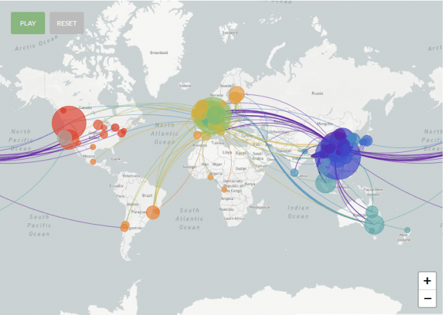 La genética traza el mapa de la dispersión mundial del virus 