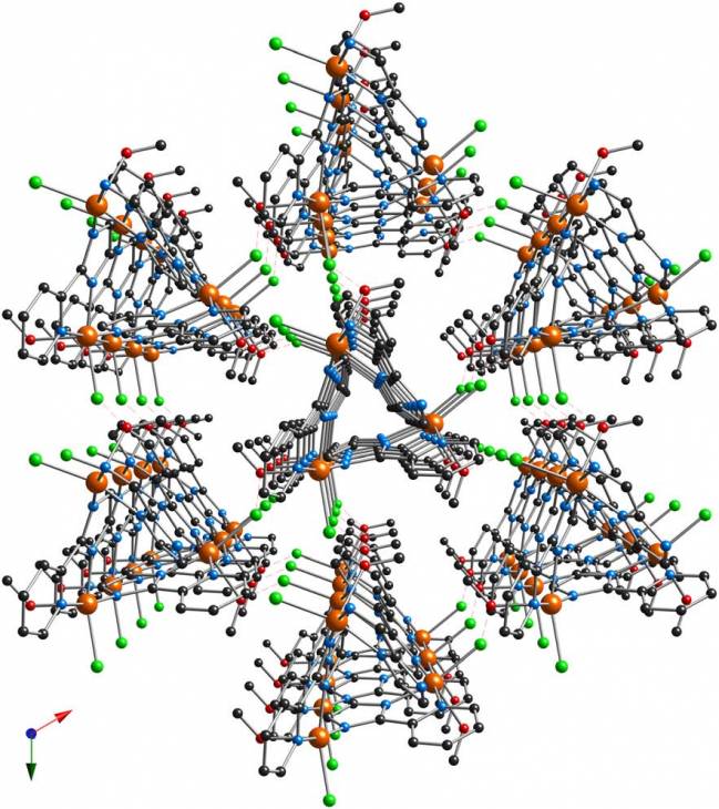 Vista estructural del material metalorgánico