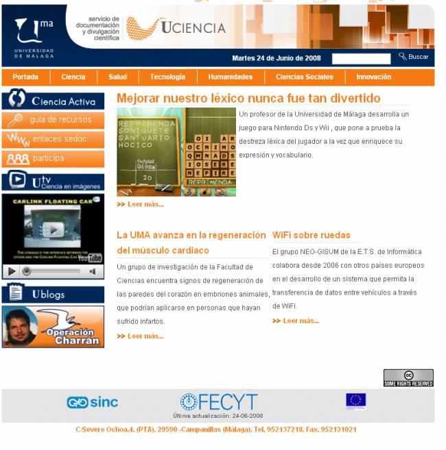 La Universidad de Málaga presenta su Servicio de Divulgación Científica y estrena Uciencia y los Ublogs