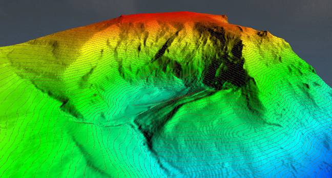 Modelos en 3D de lagos de montaña con un sonar portátil y láser aéreo 