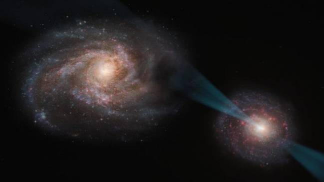  Observan una ‘justa cósmica’ entre dos galaxias lejanas 