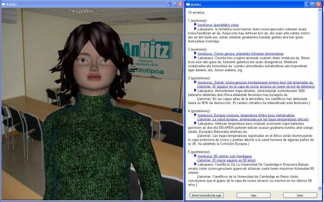 Presentan AnHitz, una experta virtual en ciencia