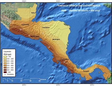 Publican nuevos mapas para la evaluación de la amenaza sísmica en Centroamérica