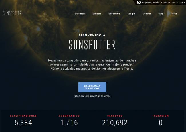 ¿Quieres ayudar a clasificar manchas solares?