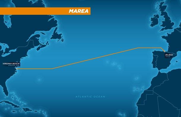 Un megacable de Microsoft y Facebook cruzará el Atlántico desde EE UU hasta Bilbao