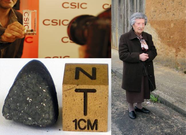 Una anciana leonesa guarda el meteorito de Ardón desde hace 83 años