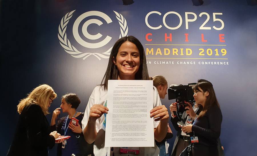 Una declaración para incluir a niños, niñas y jóvenes en las políticas climáticas