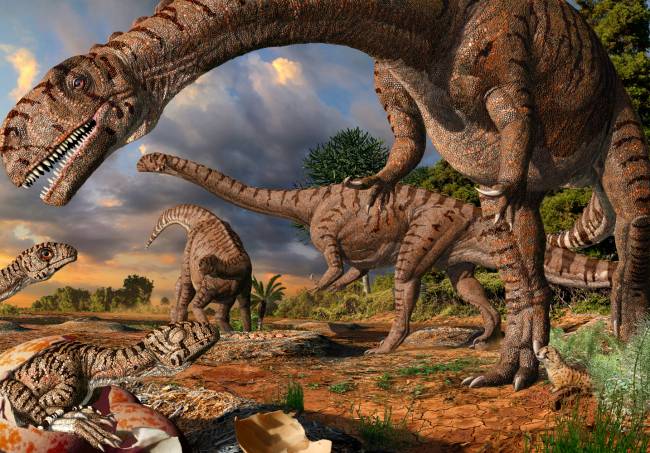 Una sucesión de erupciones volcánicas masivas propició la aparición de los dinosaurios