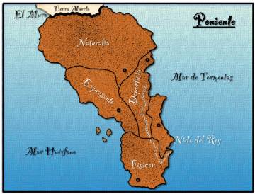 Peculiar Mapa de Poniente basado en la provincia de Granada. / UGR
