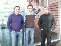 Los investigadores Daniel Sánchez, Andrés Arnau y Thomas Frederiksen. Imagen: UPV/EHU