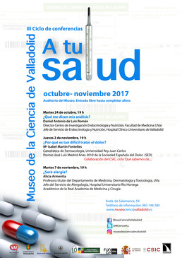 Cartel del III ciclo de charlas 'A tu salud'