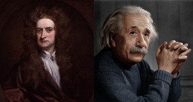 <p>El libro de Battaner sobre Newton y Einstein sirve de antídoto contra la idea de la ciencia como un saber para elegidos. Imégenes: Wikipedia</p>