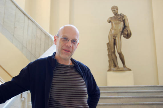 <p>Geert Lovink en el Círculo de Bellas Artes de Madrid. Foto: SINC.</p>