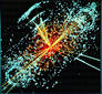 Simulación de la desintegración de un bosón de Higgs. Imagen: CERN/CMS.