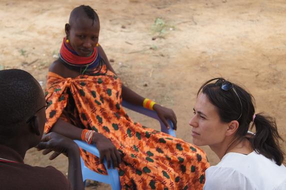 <p>Marta G. Rivera en Turkana (Kenia). Imagen cedida por la autora.</p>