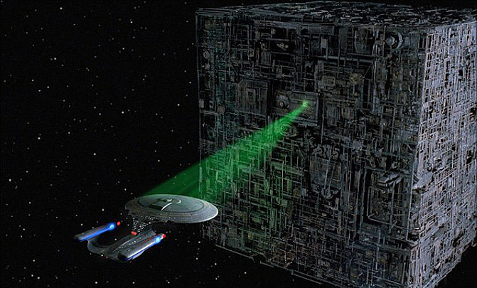 Un rayo tractor para mover las naves en Star Trek. / © CBS