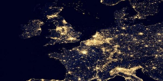 Vista nocturna de Reino Unido / NASA