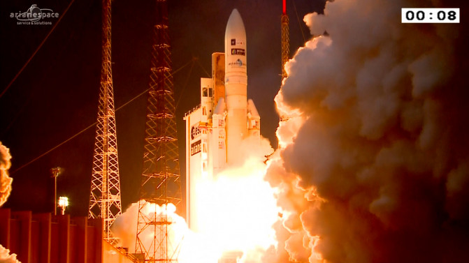 Imagen del lanzamiento de MSG-4. / ESA