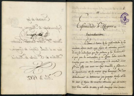 manuscrito mujeres