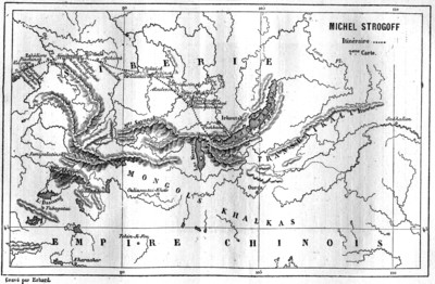 Mapa del libro Miguel Strogoff (1876)